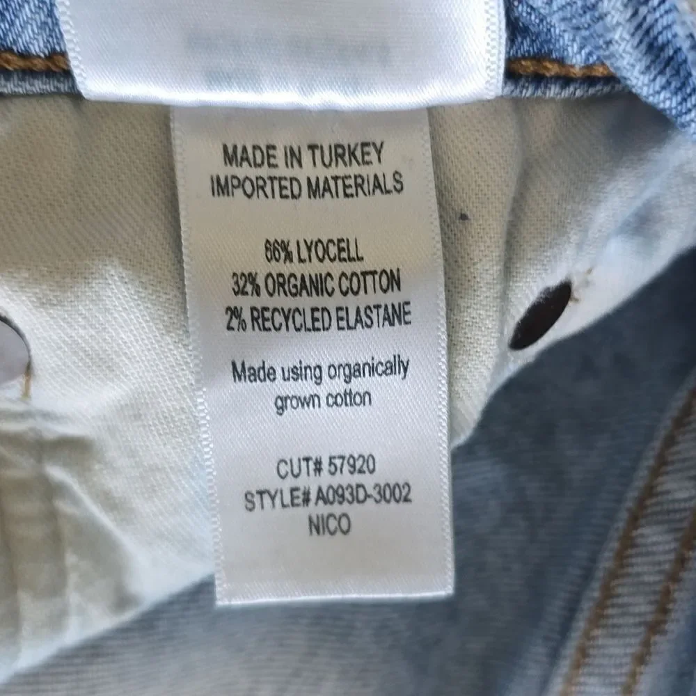 Agolde Nico High Rise Slim A093D-3002 Distressed Button fly Jeans - Size 24